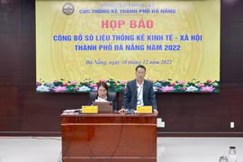 Quang cảnh buổi họp báo. (Ảnh: Quốc Dũng/TTXVN)