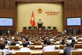 Quốc hội biểu quyết thông qua Luật Thanh tra (sửa đổi). (Ảnh: Doãn Tấn/TTXVN)