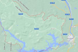 Bản đồ khu vực huyện Đà Bắc, tỉnh Hòa Bình. (Nguồn: Google Maps)