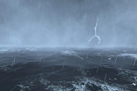 Mưa trên biển. (Nguồn: Trung tâm Dự báo Khí tượng Thủy văn Quốc gia)