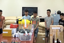 Các đối tượng bị bắt giữ. (Ảnh: TTXVN phát)