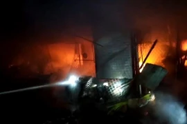 Hiện trường vụ cháy. (Ảnh: TTXVN phát)