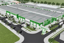 Hình ảnh phối cảnh nhà xưởng công nghệ cao Long Hậu-Đà Nẵng. (Ảnh: TTXVN phát)