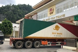 Hàng hóa xuất khẩu qua cửa khẩu Tân Thanh, tỉnh Lạng Sơn. (Ảnh: PV/Vietnam+)