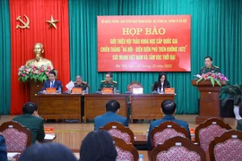 Quang cảnh cuộc họp báo. (Ảnh: Văn Điệp/TTXVN)