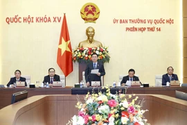 Chiều 9/8, tại Nhà Quốc hội, Chủ tịch Quốc hội Vương Đình Huệ chủ trì phát biểu khai mạc Phiên họp thứ 14 của Ủy ban Thường vụ Quốc hội. (Ảnh: Doãn Tấn/TTXVN) 