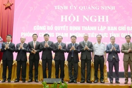 Ban Chỉ đạo phòng, chống tham nhũng, tiêu cực tỉnh Quảng Ninh ra mắt. (Ảnh: TTXVN phát)