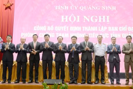 Ban Chỉ đạo phòng, chống tham nhũng, tiêu cực tỉnh Quảng Ninh ra mắt. (Ảnh: TTXVN phát)