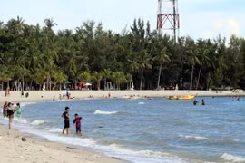 Bãi biển Mũi Nai thành phố Hà Tiên (Kiên Giang). (Ảnh: Lê Huy Hải/TTXVN) 