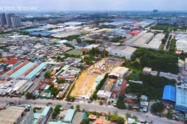 Dự án chung cư nhà ở xã hội Tân Đông Hiệp được khởi công vào tháng 6/2022. (Ảnh: TTXVN phát)
