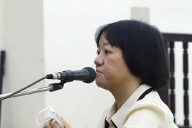 Bị cáo Phạm Thị Đoan Trang tại phiên tòa xét xử phúc thẩm. (Ảnh: Phạm Kiên/TTXVN)