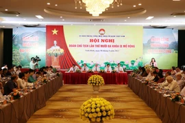 Quang cảnh Hội nghị Đoàn Chủ tịch Trung ương Mặt trận Tổ quốc Việt Nam lần thứ 13, Khóa 9 mở rộng. (Ảnh: Đức Phương/TTXVN)