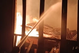 Hiện trường xảy ra vụ cháy. (Ảnh: TTXVN phát)