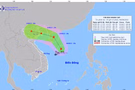 Hình ảnh vị trí và đường đi của bão số 2. (Nguồn: nchmf.gov.vn)