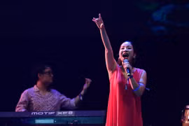 Set biểu diễn của Mỹ Linh và ban nhạc Anh Em được kỳ vọng sẽ là một trong những điểm nhấn ấn tượng của chương trình. (Ảnh: Giang Huy)
