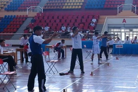 Các vận động viên tranh tài tại giải. (Ảnh: Đức Hiếu/Vietnam+)