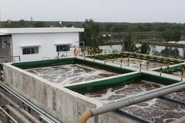 Hồ xử lý độ màu khu vực xử lý nước thải số 2 của Công ty Vedan Việt Nam. (Ảnh: Tràng Dương/TTXVN)