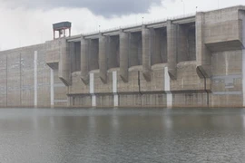 Đập Sông Tranh 2 nhìn từ phía thượng lưu. (Ảnh: Nguyễn Sơn/Vietnam+)