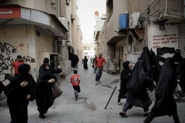 Những người biểu tình ở Manama. (Nguồn: AFP)