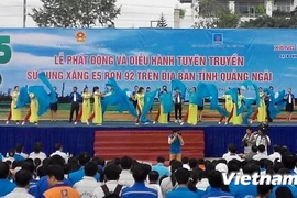 [Video] Quảng Ngãi phát động, tuyên truyền sử dụng xăng E5-Ron 92