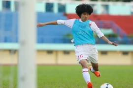 Tuyển nữ Việt Nam tập đá luân lưu trước trận đấu với Thái Lan 