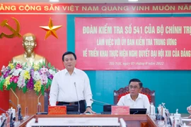 Ông Nguyễn Xuân Thắng phát biểu chỉ đạo buổi làm việc. (Ảnh: Phương Hoa/TTXVN)