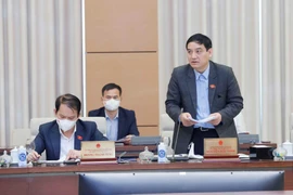 Chủ nhiệm Ủy ban Văn hóa, Giáo dục của Quốc hội Nguyễn Đắc Vinh phát biểu. (Ảnh: Doãn Tấn/TTXVN)
