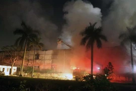 Hiện trường vụ cháy. (Ảnh: TTXVN)