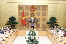 Thủ tướng Phạm Minh Chính chủ trì cuộc họp. (Ảnh: Dương Giang/TTXVN)