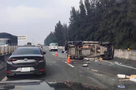 Hiện trường vụ tai nạn. 