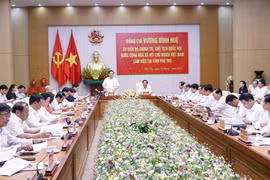 Quang cảnh buổi làm việc. (Ảnh: Doãn Tấn/TTXVN)