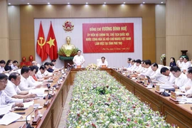 Quang cảnh buổi làm việc. (Ảnh: Doãn Tấn/TTXVN)