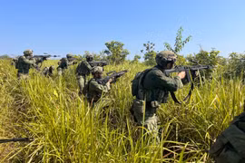 Binh sỹ Singapore tham gia một cuộc tập trận. (Nguồn: Mindef.gov.sg)