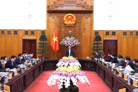 Thủ tướng Phạm Minh Chính chủ trì cuộc họp. (Ảnh: Dương Giang/TTXVN)