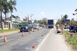 Hiện trường một vụ tai nạn giao thông. (Ảnh minh họa. Nguồn: TTXVN)