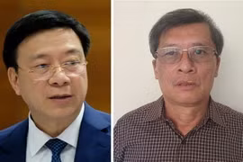 Bị can Phạm Xuân Thăng (trái) và bị can Phạm Mạnh Cường (phải). (Ảnh: TTXVN phát)