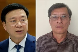 Bị can Phạm Xuân Thăng (trái) và bị can Phạm Mạnh Cường (phải). (Ảnh: TTXVN phát)