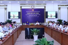 Quang cảnh phiên họp giải trình. (Ảnh: Xuân Khu/TTXVN)