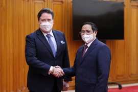 Thủ tướng Phạm Minh Chính tiếp Đại sứ Hoa Kỳ tại Việt Nam Marc Evans Knapper. (Ảnh: Dương Giang/TTXVN)