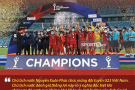 Tinh thần quả cảm của đội tuyển U23 Việt Nam.