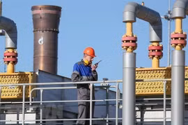 Trạm khí đốt Russkaya ở vùng Krasnodar, miền Nam Nga. (Ảnh: TASS/TTXVN)
