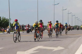 Các vận động viên tranh tài quyết liệt. (Ảnh: Trịnh Duy Hưng/TTXVN)