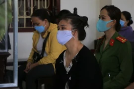 Bị cáo Hàn Thị Thu Hiền tại phiên xét xử sơ thẩm. (Ảnh: Nhựt An/TTXVN)