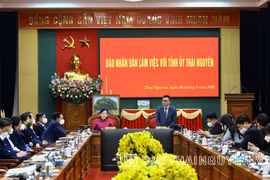 Quang cảnh buổi làm việc. (Nguồn: Báo Thái Nguyên)