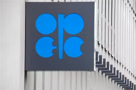 Biểu tượng Tổ chức Các nước Xuất khẩu Dầu mỏ (OPEC) tại trụ sở ở Vienna, Áo. (Ảnh: AFP/TTXVN)