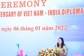 Phó Chủ tịch nước Võ Thị Ánh Xuân phát biểu tại Lễ kỷ niệm. (Ảnh: Văn Điệp/TTXVN)