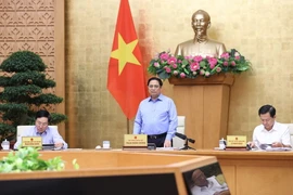 Thủ tướng Phạm Minh Chính phát biểu chỉ đạo. (Ảnh: Dương Giang/TTXVN)