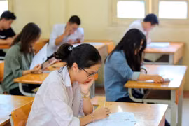 Thí sinh làm bài thi. (Ảnh minh họa: Lê Minh Sơn/Vietnam+)