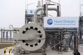 Hệ thống đường ống Nord Stream 1 (Dòng chảy phương Bắc 1), dẫn khí đốt từ Nga sang Đức qua biển Baltic, tại Lubmin, miền Đông Bắc Đức. (Ảnh: AFP/TTXVN)