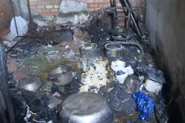 Hiện trường vụ cháy. (Ảnh: TTXVN phát)